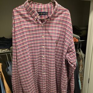 Classic Red and Blue Plaid Men's Shirt